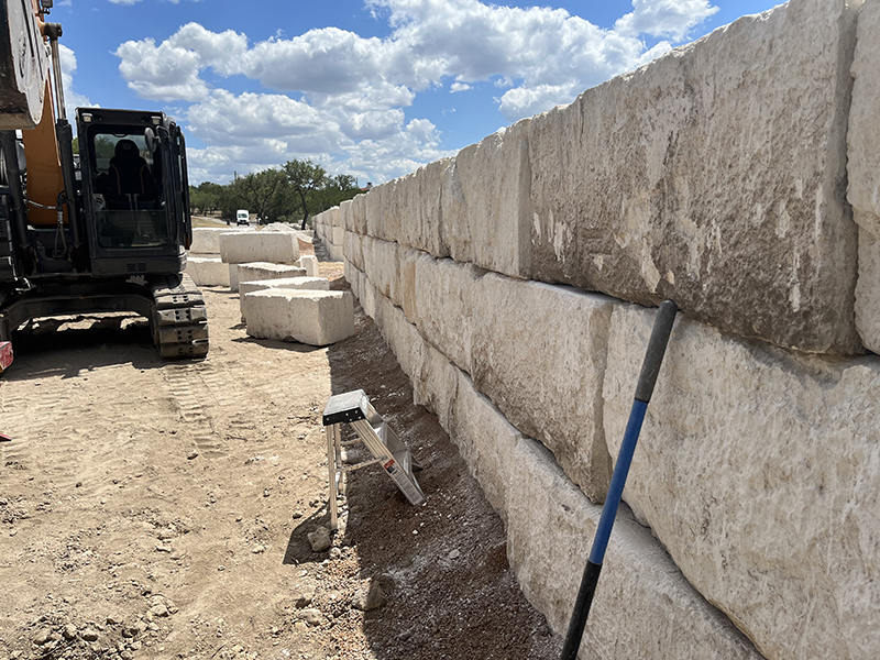 Retaining Wall by Pedernales Excavating