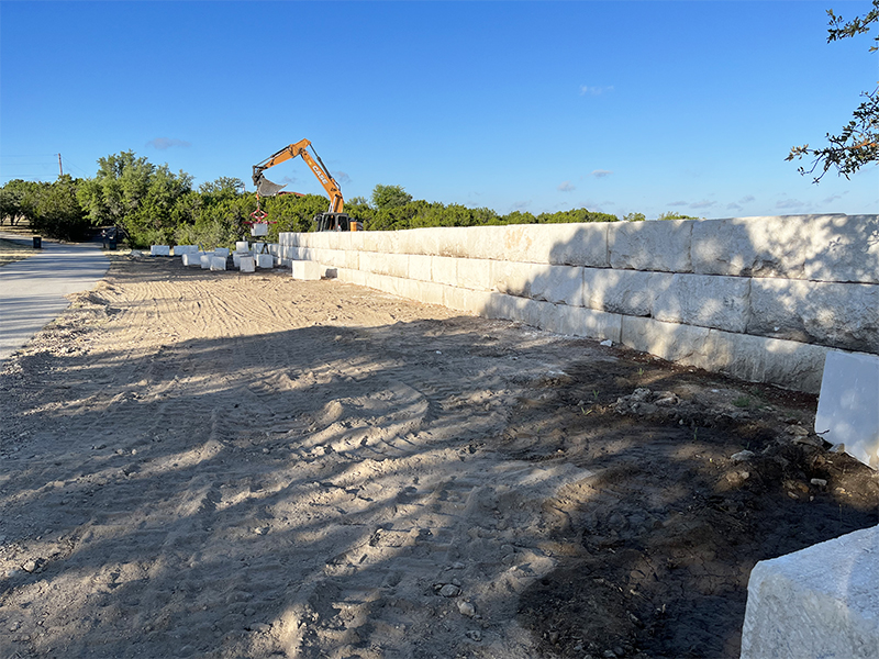 Retaining Wall by Pedernales Excavating