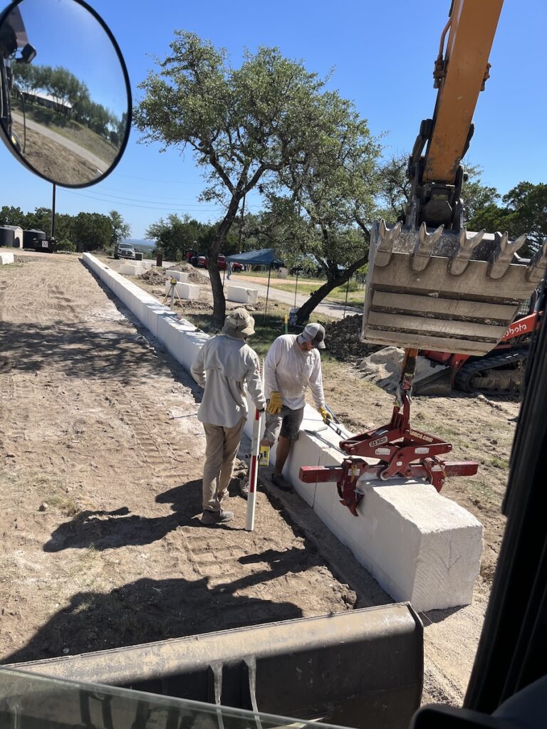 Retaining Walls and Concrete Blocks by Pedernales Excavating