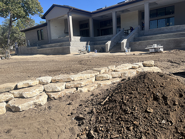 Natural Rock Retaining Walls by Pedernales Excavating